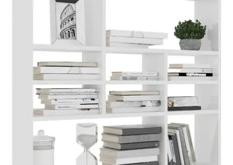 Raft de perete, alb, 90x16x78 cm, lemn prelucrat - 3/5