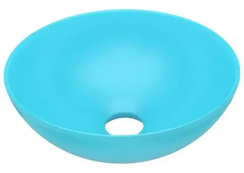 Chiuvetă de baie, verde deschis, ceramică, rotund - 2/5