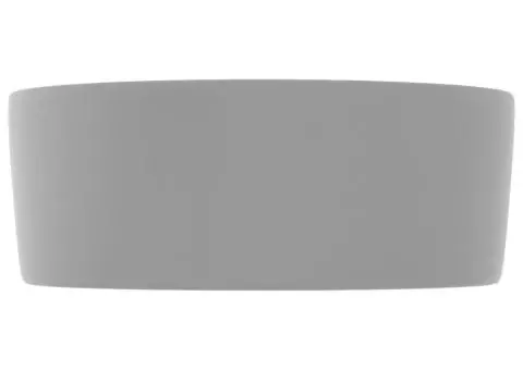 Chiuvetă baie lux gri deschis mat 40x15 cm ceramică rotund - 4/5