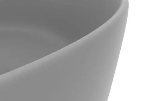 Chiuvetă baie lux gri deschis mat 40x15 cm ceramică rotund - 5/5