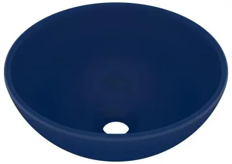 Chiuvetă baie lux albastru închis mat 32,5x14cm ceramică rotund - 2/5