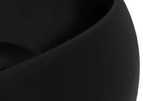 Chiuvetă baie lux, negru mat, 40x15 cm, ceramică, rotund - 5/5