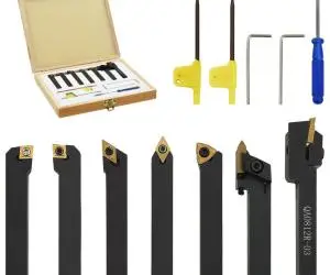 vidaXL Set unelte de strunjire indexabile, 12 piese, 8x8 mm, 70 mm