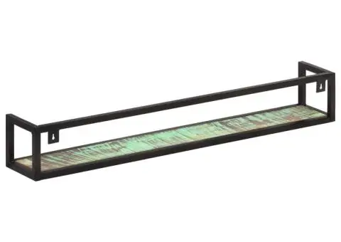 Rafturi de perete, 2 buc., 120 cm, lemn masiv reciclat - 4/5