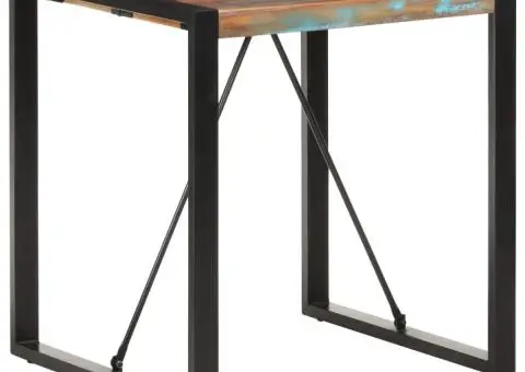 Masă de bucătărie, 70 x 70 x 75 cm, lemn masiv reciclat - 1/5