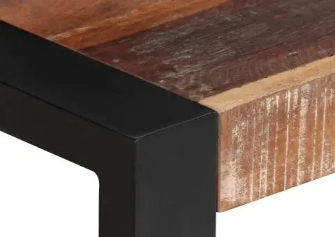 Masă de bucătărie, 70 x 70 x 75 cm, lemn masiv reciclat - 3/5