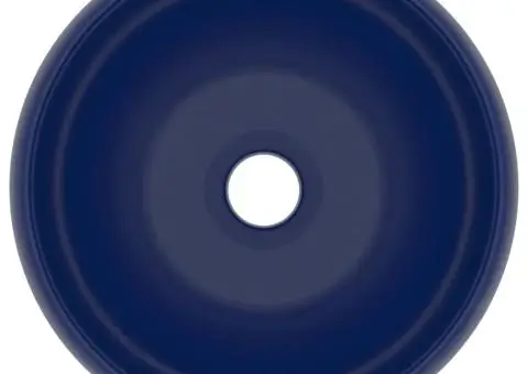 Chiuvetă baie lux albastru închis mat 40x15 cm ceramică rotund - 3/5