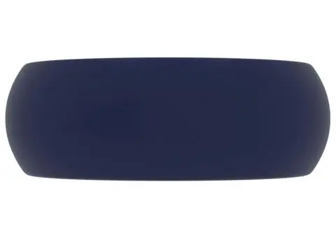 Chiuvetă baie lux albastru închis mat 40x15 cm ceramică rotund - 4/5