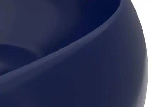 Chiuvetă baie lux albastru închis mat 40x15 cm ceramică rotund - 5/5