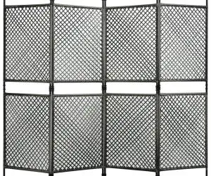 vidaXL Paravan cameră, 4 panouri, antracit, 240 x 200 cm, poliratan