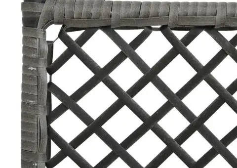 Paravan cameră, 4 panouri, antracit, 240 x 200 cm, poliratan - 4/5