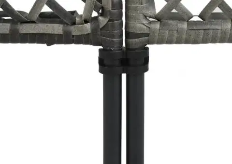 Paravan cameră, 4 panouri, antracit, 240 x 200 cm, poliratan - 5/5