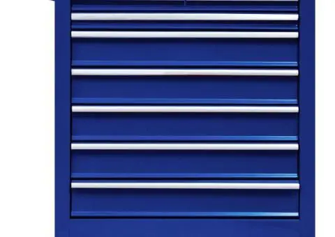 Cărucior de scule pentru atelier cu 7 sertare, albastru - 3/5