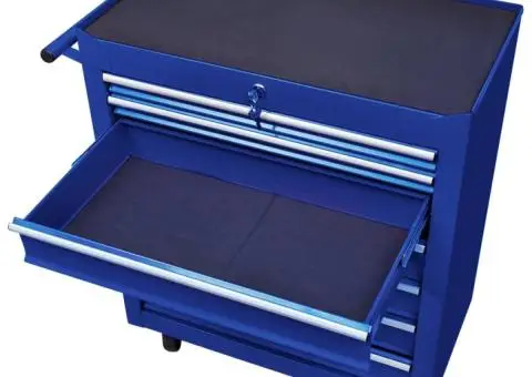 Cărucior de scule pentru atelier cu 7 sertare, albastru - 4/5