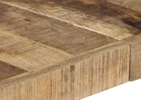 Măsuță de cafea, 140 x 140 x 40 cm, lemn de mango nefinisat - 5/5