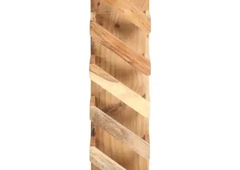 Suport de vin pentru 5 sticle, lemn masiv de acacia - 2/5