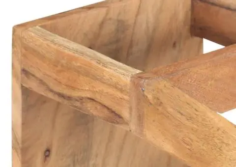 Suport de vin pentru 5 sticle, lemn masiv de acacia - 5/5