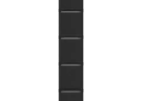 Raft expunere 15 cuburi, cutii, negru, 103x30x175,5 cm, textil - 3/5