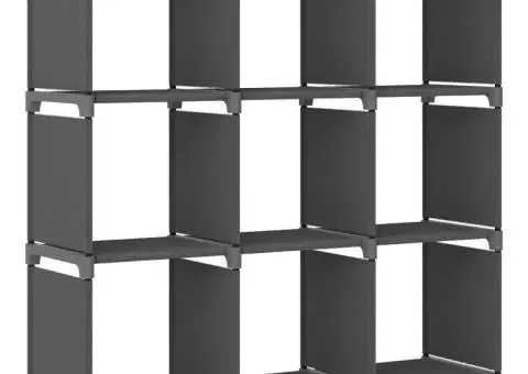Raft expunere 9 cuburi gri 103x30x107,5 cm, material textil - 1/5