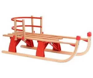 vidaXL Sanie pliabilă pentru zăpadă cu spătar, 119 cm, lemn