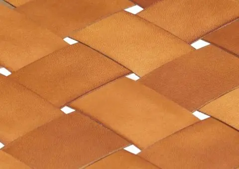 Bancă, maro, 110 cm, piele naturală și lemn masiv de mango - 5/5