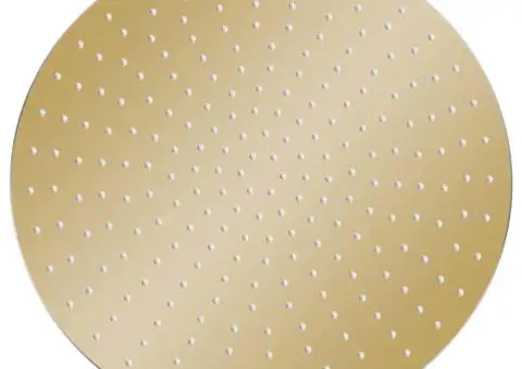 Cap de duș tip ploaie rotund, auriu, 50 cm, oțel inoxidabil - 2/5