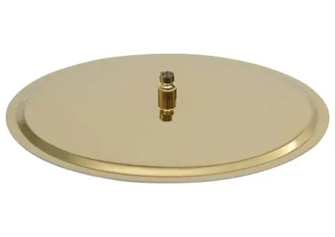 Cap de duș tip ploaie rotund, auriu, 50 cm, oțel inoxidabil - 3/5