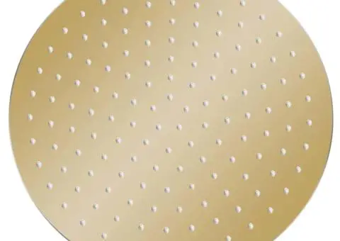 Cap de duș tip ploaie rotund, auriu, 30 cm, oțel inoxidabil - 2/5