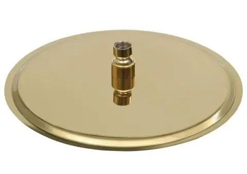 Cap de duș tip ploaie rotund, auriu, 30 cm, oțel inoxidabil - 3/5