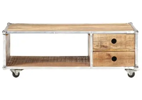 Masuță de cafea, 89x59x33 cm, lemn masiv de mango nefinisat - 3/5