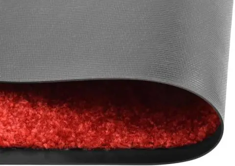 Covoraș de ușă lavabil, roșu, 60 x 90 cm - 2/5