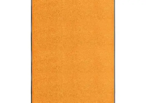 Covoraș de ușă lavabil, portocaliu, 90 x 150 cm - 1/5