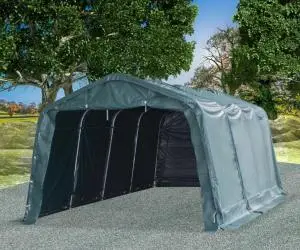 vidaXL Cort mobil pentru animale verde închis 3,3x6,4m PVC 550g/m²