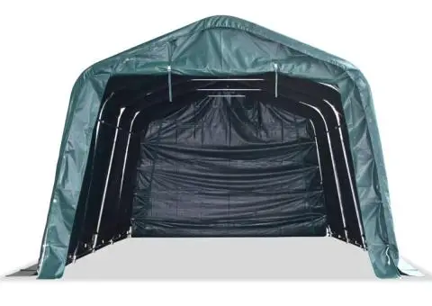 Cort mobil pentru animale verde închis 3,3x6,4m PVC 550g/m² - 3/5