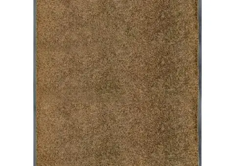 Covoraș de ușă lavabil, maro, 90 x 120 cm - 1/5