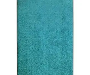 vidaXL Covoraș de ușă lavabil, cyan, 120 x 180 cm