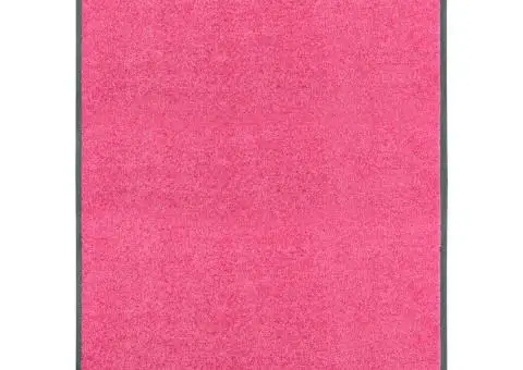 Covoraș de ușă lavabil roz 90x120 cm - 1/5