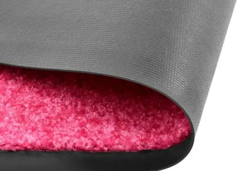 Covoraș de ușă lavabil roz 90x120 cm - 2/5