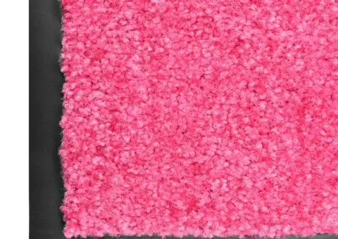 Covoraș de ușă lavabil roz 90x120 cm - 3/5