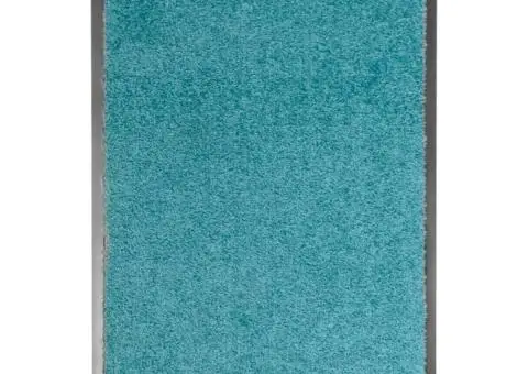 Covoraș de ușă lavabil, cyan, 40 x 60 cm - 1/5