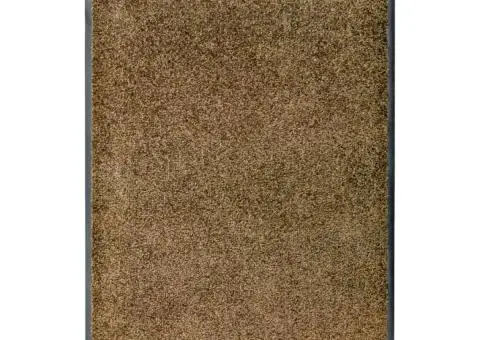 Covoraș de ușă lavabil, maro, 60 x 90 cm - 1/5