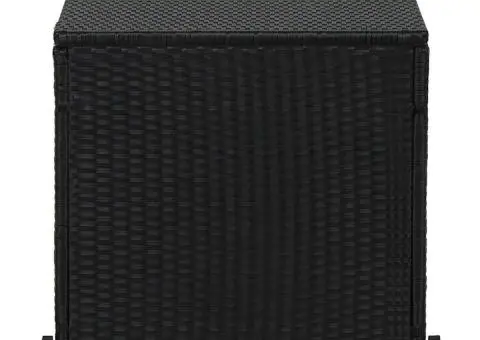 Ladă de depozitare de grădină, negru, 120x65x61 cm, poliratan - 5/5
