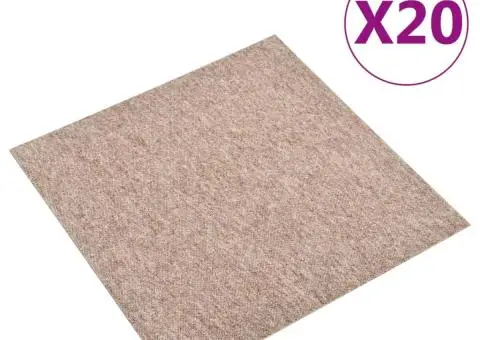 Plăci de pardoseală, 20 buc., bej, 50 x 50 cm, 5 m² - 1/5