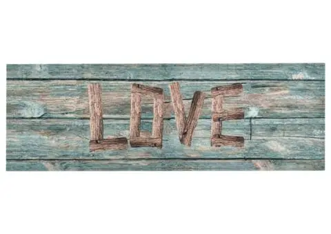 Covoraș de bucătărie lavabil, model Love, 45 x 150 cm - 2/5