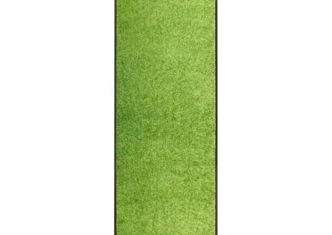 Covoraș de ușă lavabil, verde, 60 x 180 cm - 1/5