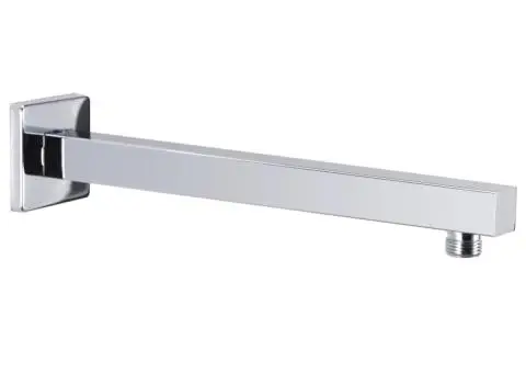 Braț suport duș, pătrat, argintiu, 30 cm, oțel inoxidabil 201 - 1/5