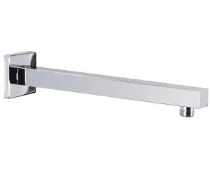 vidaXL Braț suport duș, pătrat, argintiu, 30 cm, oțel inoxidabil 201