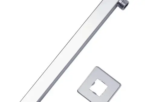 Braț suport duș, pătrat, argintiu, 30 cm, oțel inoxidabil 201 - 4/5