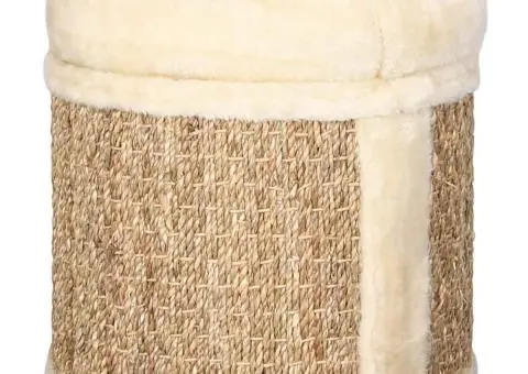 Căsuță de pisici luxoasă cu pernă, 33 cm, iarbă de mare - 4/5