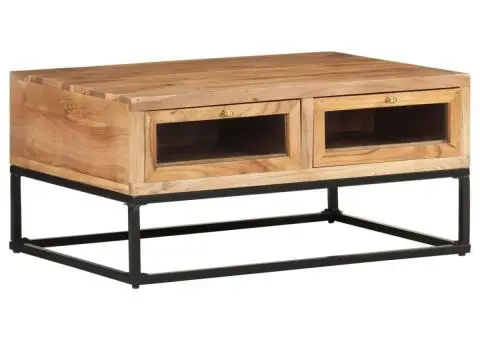 Măsuță de cafea, 90x60x40 cm, lemn masiv de acacia - 1/5